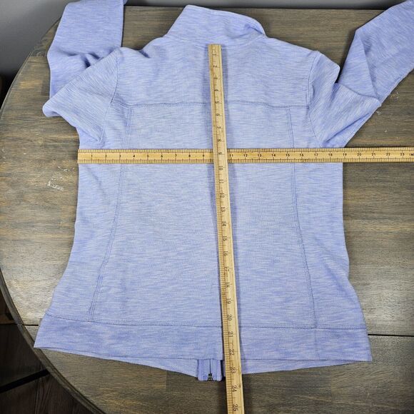 T By Talbots Knit Full Zip Sweater Women's Size L Blue Long Sleeve Mock Neck - Picture 5 of 5